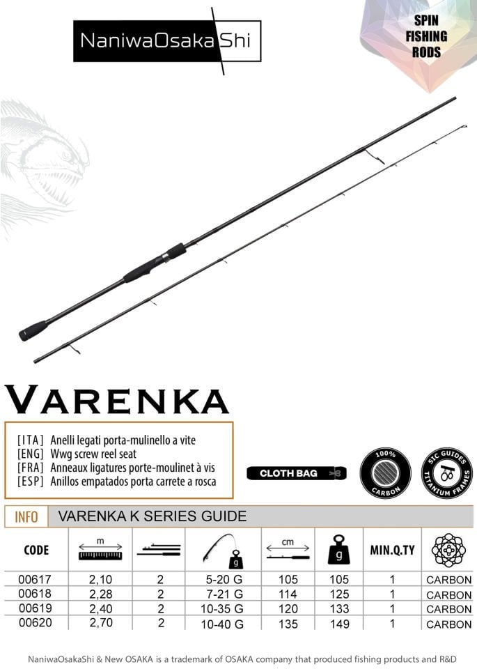 NANIWAOSAKASHI VARENKA 2,28CM 7-21GR 2PCS OLTA KAMISI
